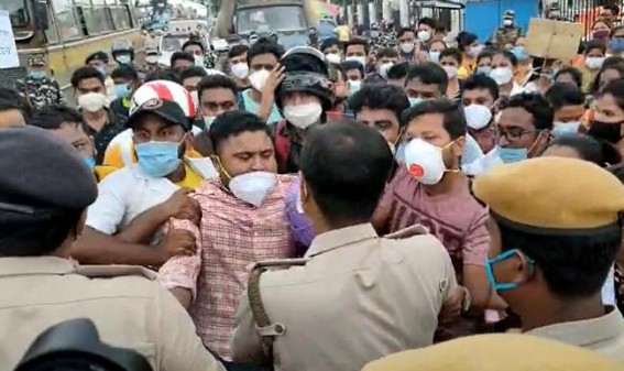 Tripura : Amid Covid-19, Front Line Warrior Contractual Nurses Faced Police Brutality, Arrests after Demanding Recruitment, Regularization Tripura : Amid Covid-19, Front Line Warrior Contractual Nurses Faced Police Brutality, Arrests after Demanding Recruitment, Regularization